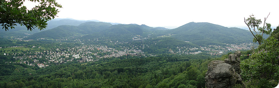 View down to Baden-Baden from the Batert rocks